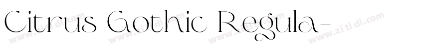 Citrus Gothic Regula字体转换 Citrus Gothic Regula字体转换
